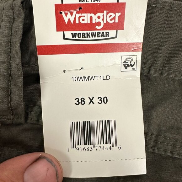 Wrangler Workwear Technician Relaxed Fit Pants 38X30 Cell Phone Pocket Durable C - Picture 3 of 7